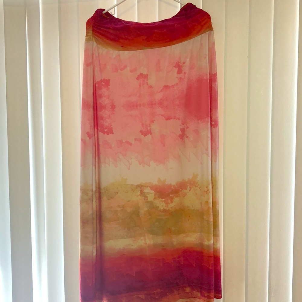 Cato medium watercolor/tie-dye Maxi Skirt